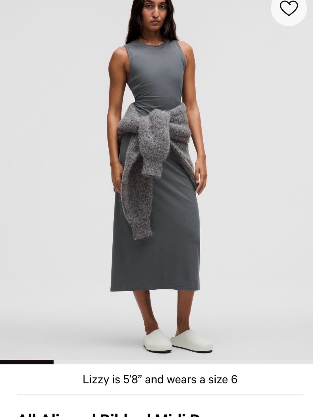 Lululemon All Aligned Ribbed Midi Dress - Picture 3 of 8